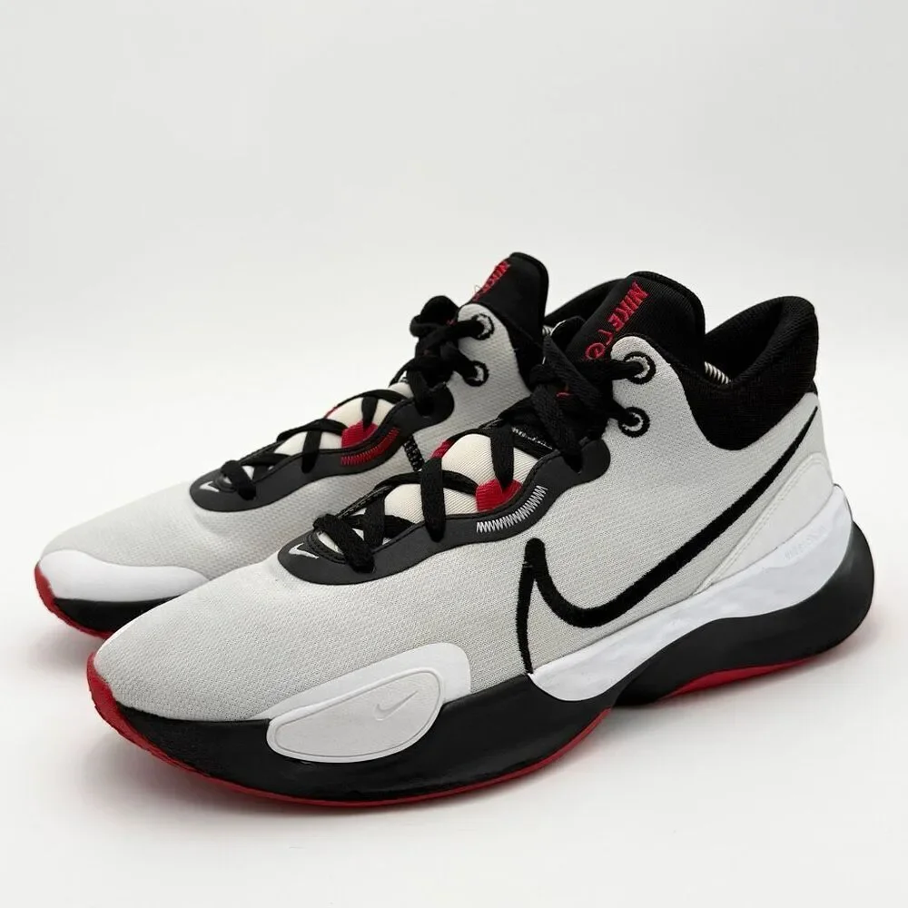 Nike Men’s Renew Elevate 3 Basketball Sneakers in Black White Red Colorway - US